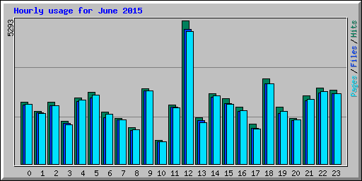 Hourly usage for June 2015