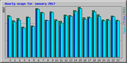 Hourly usage for January 2017