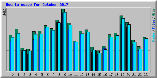 Hourly usage for October 2017
