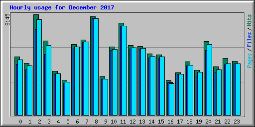 Hourly usage for December 2017